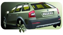 Skoda Octavia II Scout Facelifting - szkic auta