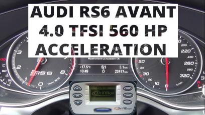 Audi RS6 Avant 4.0 TFSI 560 KM - acceleration 0-100 km/h