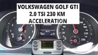 Volkswagen Golf GTI 2.0 TSI 230 KM - przyspieszenie 0-100 km/h