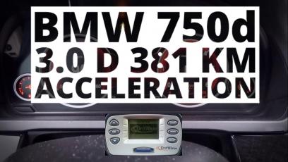 BMW 750d xDrive 381 KM - przyspieszenie 0-100 km/h
