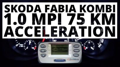 Skoda Fabia Kombi 1.0 MPI 75 KM (MT) - przyspieszenie 0-100 km/h 