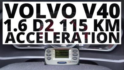 Volvo V40 Ocean Race 1.6 D2 115 KM (AT) - przyspieszenie 0-100 km/h 