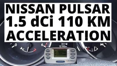 Nissan Pulsar 1.5 dCi 110 KM (MT) - przyspieszenie 0-100 km/h 