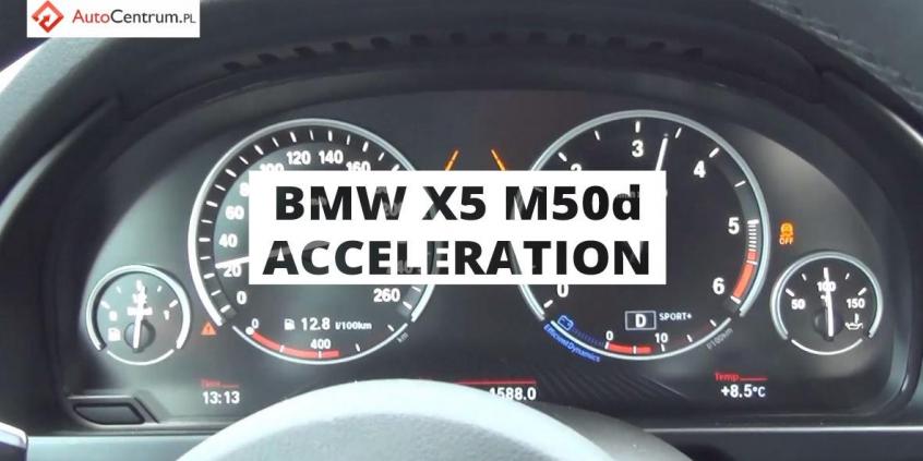 BMW X5 M50d 381 PS - acceleration 0 100 km/h