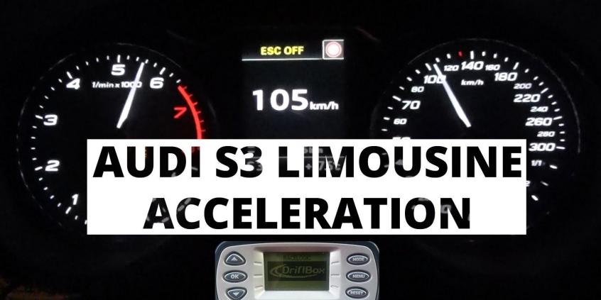 Audi S3 Limousine 2.0 TFSI 300 KM - acceleration 0-100 km/h