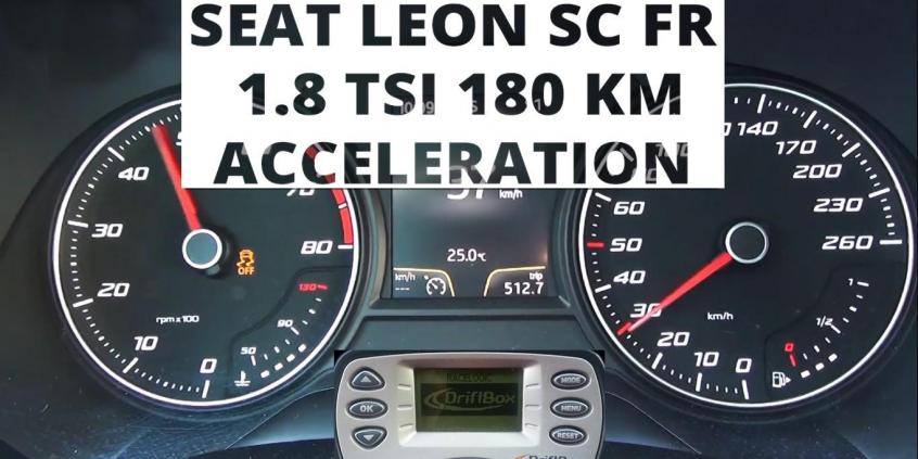 Seat Leon SC FR 1.8 TSI 180 hp - acceleration 0-100 km/h
