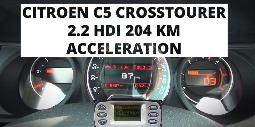 Citroen C5 Crosstourer 2.2 HDi 204 KM - przyspieszenie 0-100 km/h