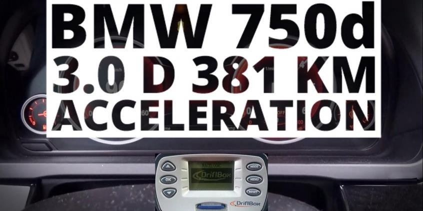 BMW 750d xDrive 381 KM - przyspieszenie 0-100 km/h