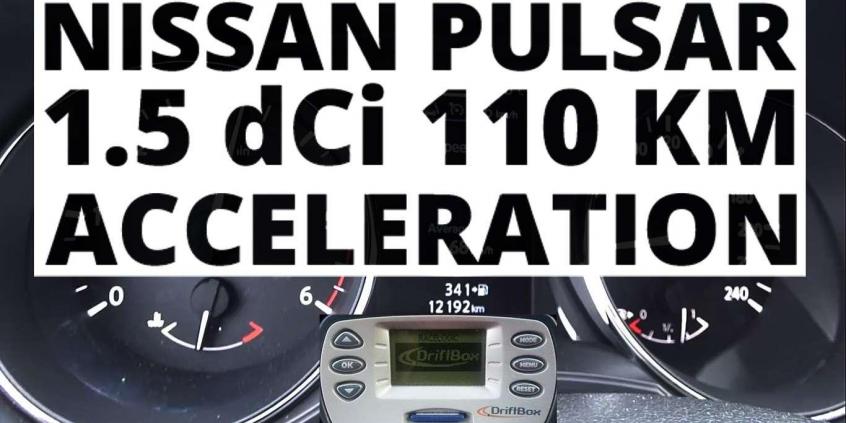 Nissan Pulsar 1.5 dCi 110 KM (MT) - przyspieszenie 0-100 km/h 