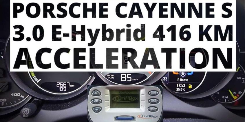 Porsche Cayenne S 3.0 V6 E-Hybrid 416 KM (AT) - przyspieszenie 0-100 km/h