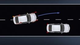 Lexus GS IV 450h (2012) - schemat działania skrętnych kół tylnych