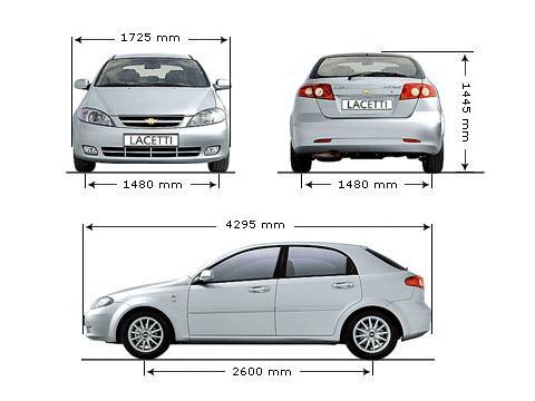 Szkic techniczny Chevrolet Lacetti Hatchback