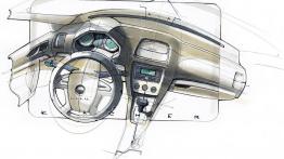 Skoda Octavia II - szkic wnętrza
