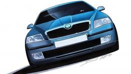 Skoda Octavia II - szkic auta