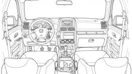Honda CR-V II - szkic wnętrza