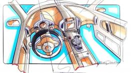 Skoda Yeti - szkic wnętrza