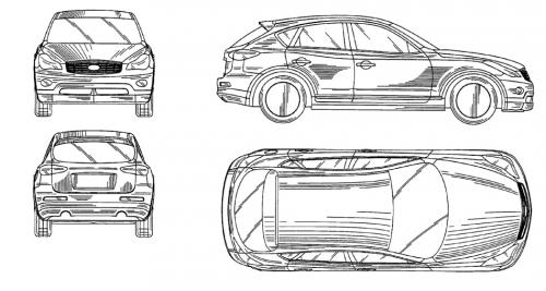 Szkic techniczny Infiniti EX