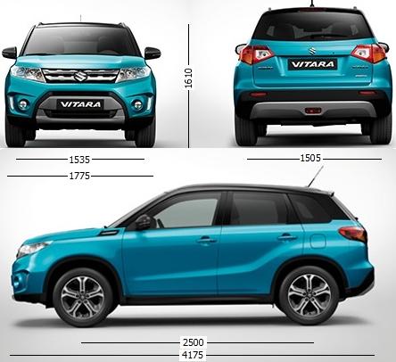 Szkic techniczny Suzuki Vitara III SUV