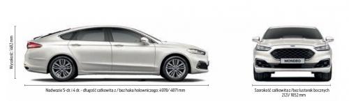 Szkic techniczny Ford Mondeo V Liftback Facelifting