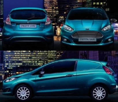 Szkic techniczny Ford Fiesta VII Van Facelifting