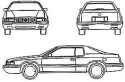 Szkic techniczny Cadillac Eldorado VIII