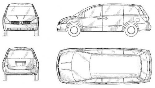 Szkic techniczny Nissan Quest III