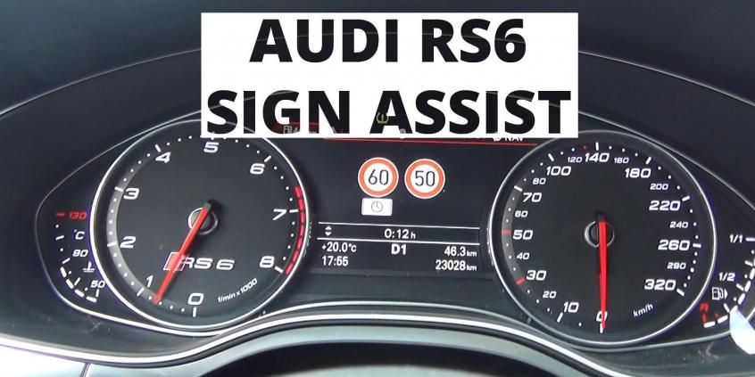 Audi RS6 Avant - działanie systemu Sign Assist