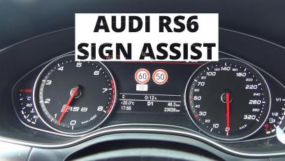 Audi RS6 Avant - działanie systemu Sign Assist