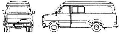 Szkic techniczny Ford Transit II