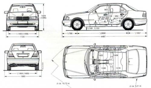 Mercedes Klasa C W202 Sedan W202 AMG • Dane techniczne