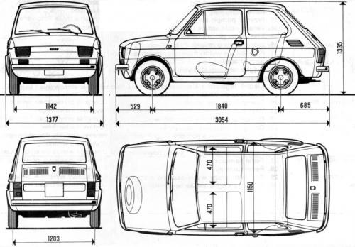 Fiat 126p "Maluch" Hatchback 3d • Dane techniczne