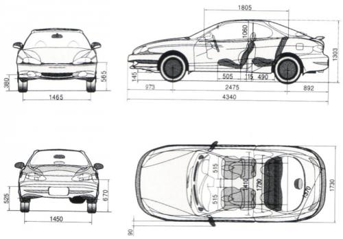 Hyundai Coupe I • Dane techniczne • AutoCentrum.pl