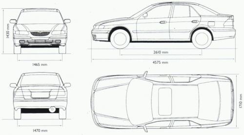 Mazda 626 V Sedan • Dane techniczne • AutoCentrum.pl