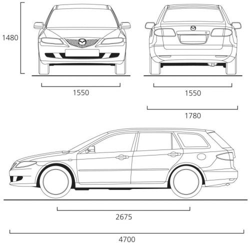 Mazda 6 I Kombi • Dane techniczne • AutoCentrum.pl