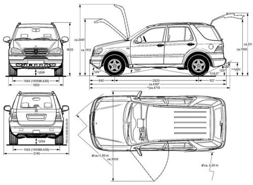 Mercedes Klasa M W163 Terenowy • Dane techniczne