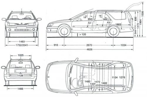 Renault Laguna I Kombi • Dane techniczne • AutoCentrum.pl