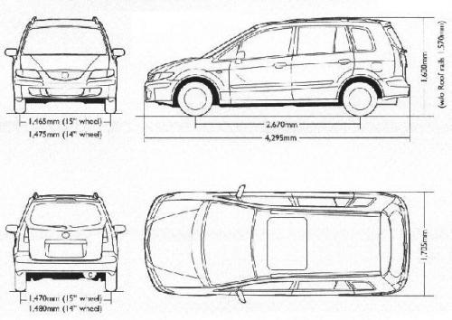 Схема мазды мпв. Габариты салона Мазда Премаси 2002. Mazda MPV габариты. Мазда MPV 2000 Размеры. Габариты Мазда МПВ 2000.