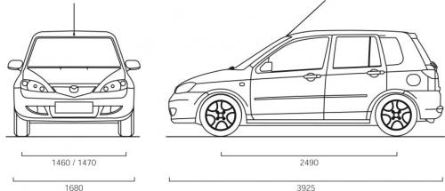 Mazda 2 I • Dane techniczne • AutoCentrum.pl