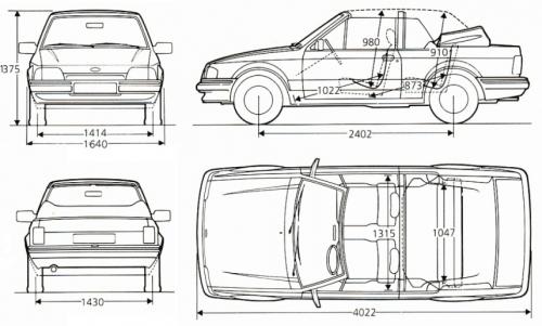 Ford Escort IV Cabrio • Dane techniczne • AutoCentrum.pl