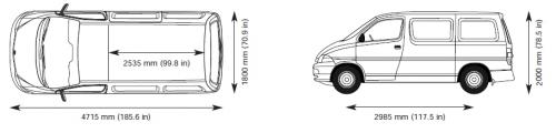 Размер тойота таун айс. Габариты Тойота Хайс Региус 1997-1999. Тойота Хайс габариты кузова. Toyota Hiace Regius габариты. Toyota Town Ace Размеры салона.
