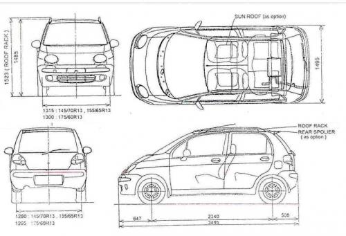 Chevrolet Matiz I • Dane techniczne • AutoCentrum.pl
