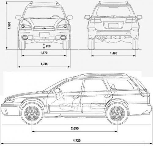 Subaru Outback II • Dane techniczne • AutoCentrum.pl