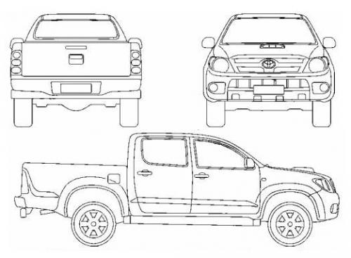 Toyota Hilux VII Podwójna kabina • Dane techniczne