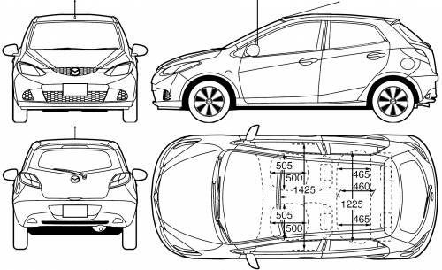 Mazda 2 II Hatchback 5d • Dane techniczne • AutoCentrum.pl