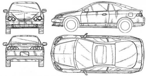 Szkic techniczny Acura RSX