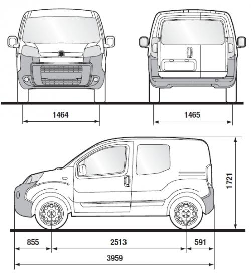 Set completo di tappetini in velluto per: Fiat Fiorino III Kombivan