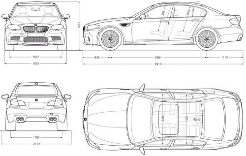 BMW Seria 5 F10F11 M5 Limuzyna • Dane techniczne