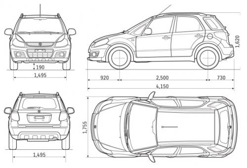 Suzuki SX4 I Hatchback Facelifting • Dane techniczne