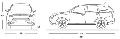 Mitsubishi Outlander III SUV Facelifting • Dane techniczne