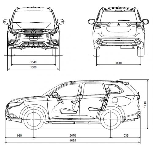 Mitsubishi Outlander III SUV PHEV Facelifting • Dane